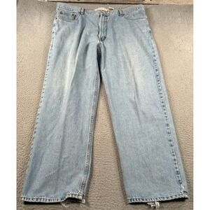 Levi's 550 Jeans Mens 42x30 Blue Denim Straight Baggy Faded Relaxed Fit Workwear